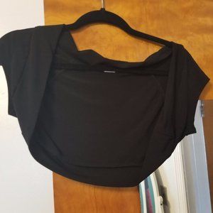 Black short sleeved cardigan